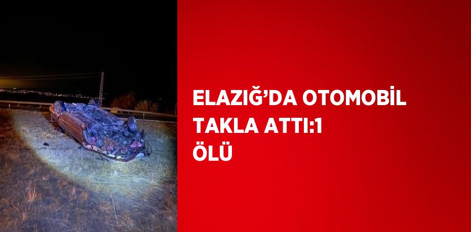 ELAZIĞ’DA OTOMOBİL TAKLA ATTI:1 ÖLÜ