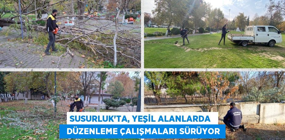 SUSURLUK’TA, YEŞİL ALANLARDA    DÜZENLEME ÇALIŞMALARI SÜRÜYOR