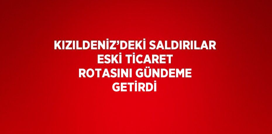 KIZILDENİZ’DEKİ SALDIRILAR ESKİ TİCARET ROTASINI GÜNDEME GETİRDİ