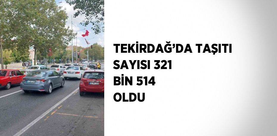 TEKİRDAĞ’DA TAŞITI SAYISI 321 BİN 514 OLDU