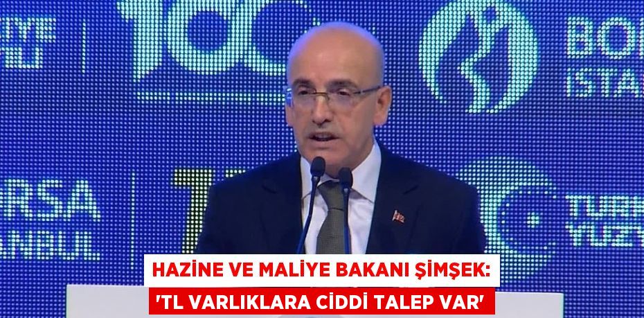 HAZİNE VE MALİYE BAKANI ŞİMŞEK: 'TL VARLIKLARA CİDDİ TALEP VAR'