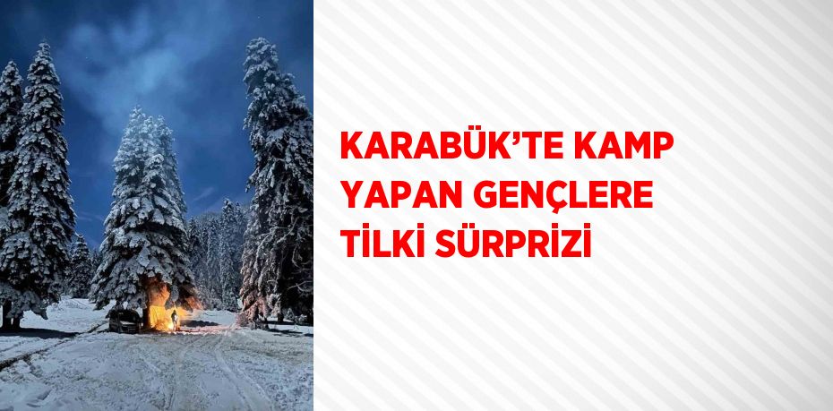 KARABÜK’TE KAMP YAPAN GENÇLERE TİLKİ SÜRPRİZİ