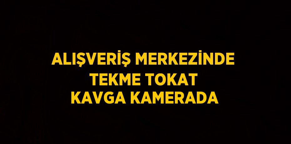 ALIŞVERİŞ MERKEZİNDE TEKME TOKAT KAVGA KAMERADA