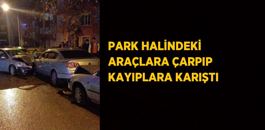 PARK HALİNDEKİ ARAÇLARA ÇARPIP KAYIPLARA KARIŞTI