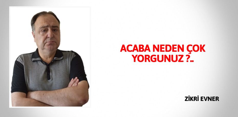 ACABA NEDEN ÇOK YORGUNUZ ?..