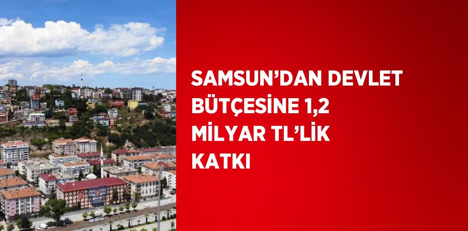 SAMSUN’DAN DEVLET BÜTÇESİNE 1,2 MİLYAR TL’LİK KATKI