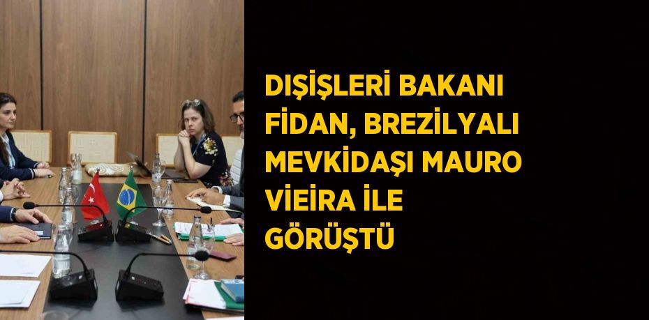 DIŞİŞLERİ BAKANI FİDAN, BREZİLYALI MEVKİDAŞI MAURO VİEİRA İLE GÖRÜŞTÜ