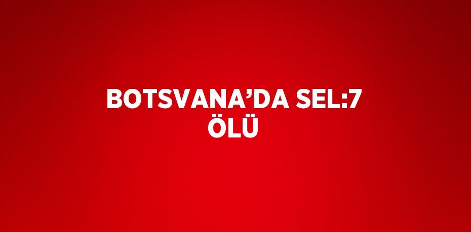 BOTSVANA’DA SEL:7 ÖLÜ