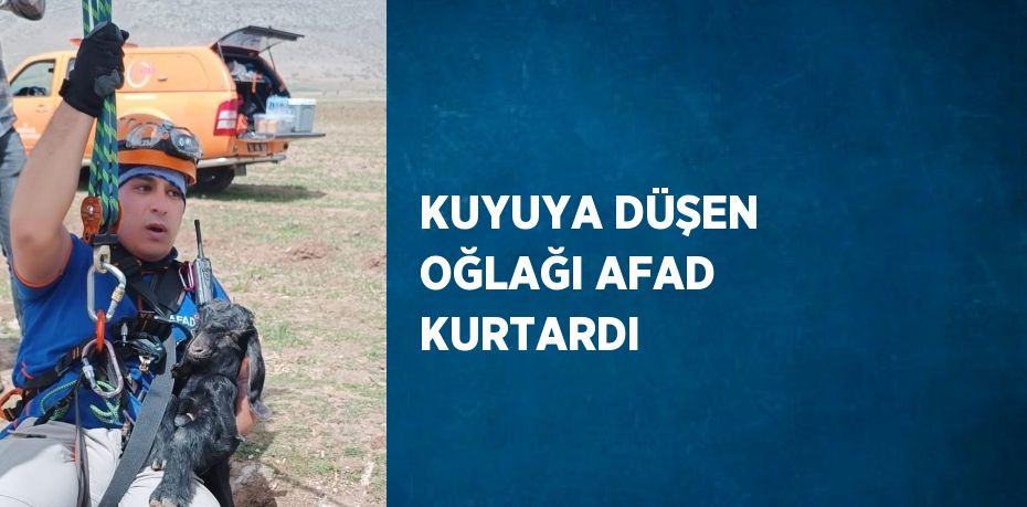 KUYUYA DÜŞEN OĞLAĞI AFAD KURTARDI