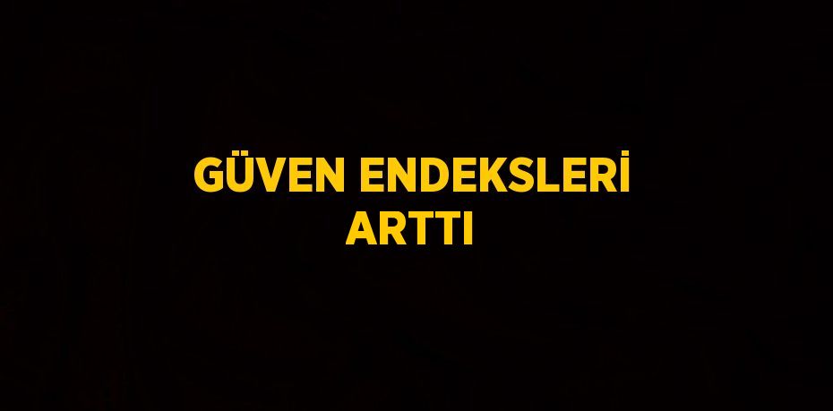 GÜVEN ENDEKSLERİ ARTTI