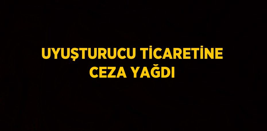UYUŞTURUCU TİCARETİNE CEZA YAĞDI