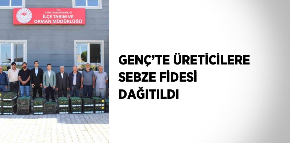 GENÇ’TE ÜRETİCİLERE SEBZE FİDESİ DAĞITILDI