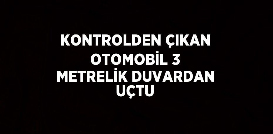 KONTROLDEN ÇIKAN OTOMOBİL 3 METRELİK DUVARDAN UÇTU