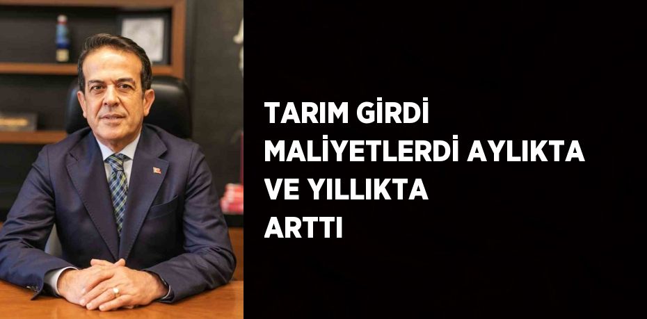 TARIM GİRDİ MALİYETLERDİ AYLIKTA VE YILLIKTA ARTTI