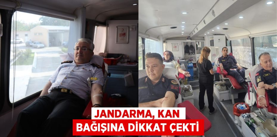 Jandarma, kan bağışına dikkat çekti
