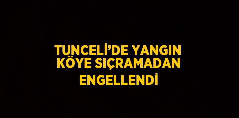 TUNCELİ’DE YANGIN KÖYE SIÇRAMADAN ENGELLENDİ