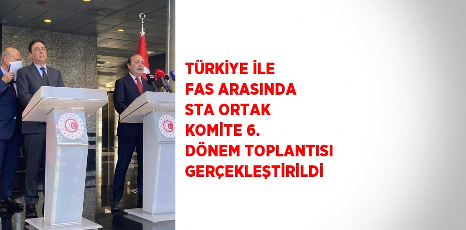 TÜRKİYE İLE FAS ARASINDA STA ORTAK KOMİTE 6. DÖNEM TOPLANTISI GERÇEKLEŞTİRİLDİ