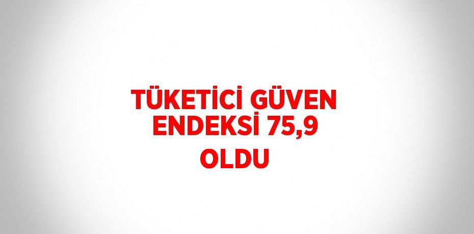 TÜKETİCİ GÜVEN ENDEKSİ 75,9 OLDU