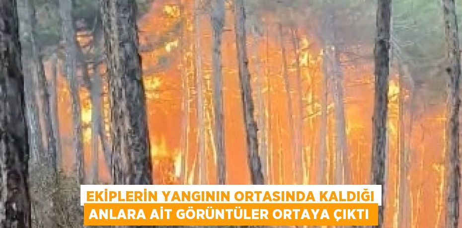EKİPLERİN YANGININ ORTASINDA KALDIĞI ANLARA AİT GÖRÜNTÜLER ORTAYA ÇIKTI