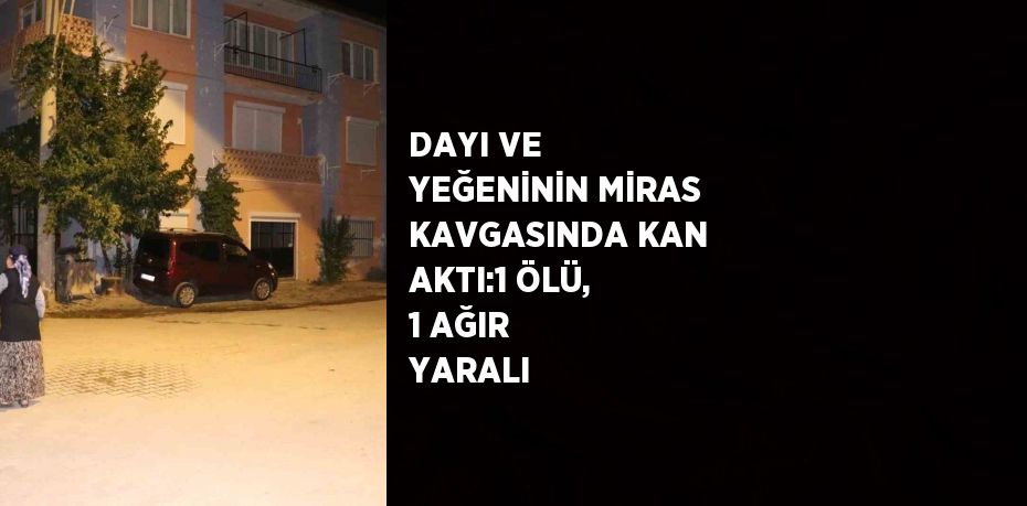 DAYI VE YEĞENİNİN MİRAS KAVGASINDA KAN AKTI:1 ÖLÜ, 1 AĞIR YARALI