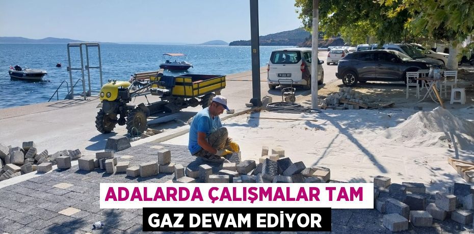 Adalarda çalışmalar tam gaz devam ediyor