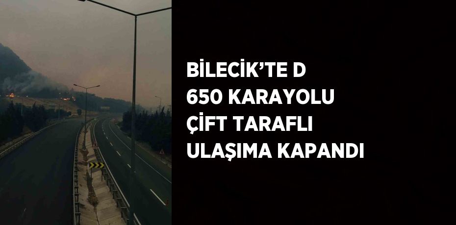 BİLECİK’TE D 650 KARAYOLU ÇİFT TARAFLI ULAŞIMA KAPANDI