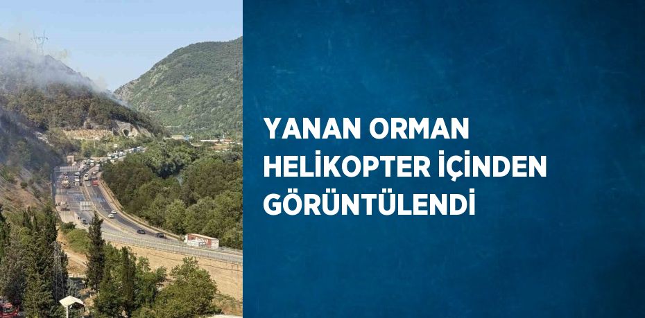 YANAN ORMAN HELİKOPTER İÇİNDEN GÖRÜNTÜLENDİ