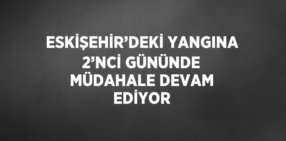 ESKİŞEHİR’DEKİ YANGINA 2’NCİ GÜNÜNDE MÜDAHALE DEVAM EDİYOR