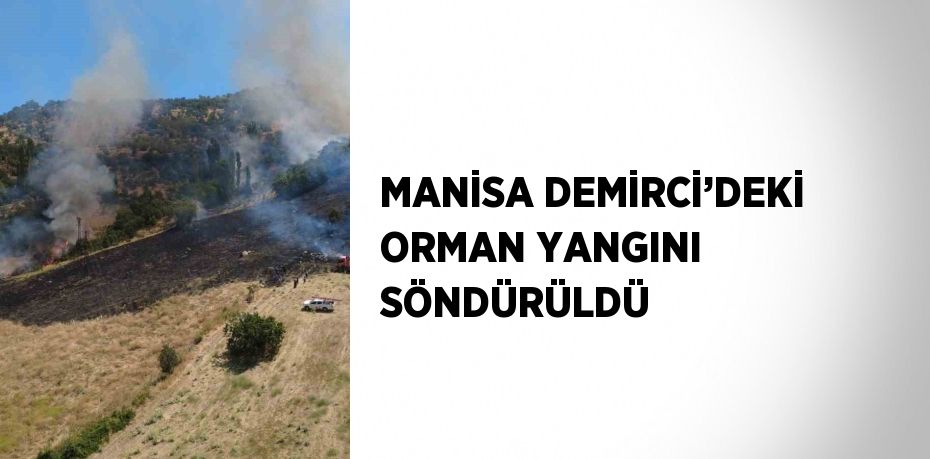 MANİSA DEMİRCİ’DEKİ ORMAN YANGINI SÖNDÜRÜLDÜ