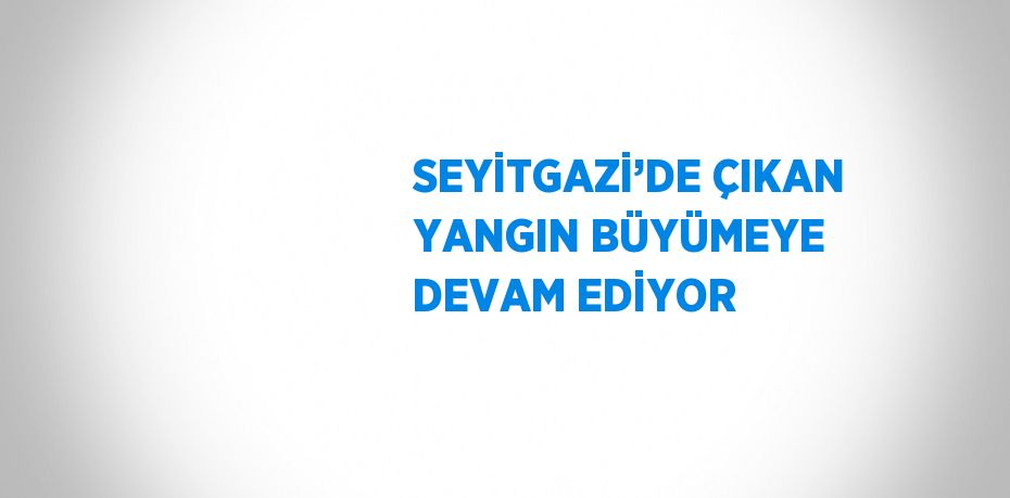 SEYİTGAZİ’DE ÇIKAN YANGIN BÜYÜMEYE DEVAM EDİYOR