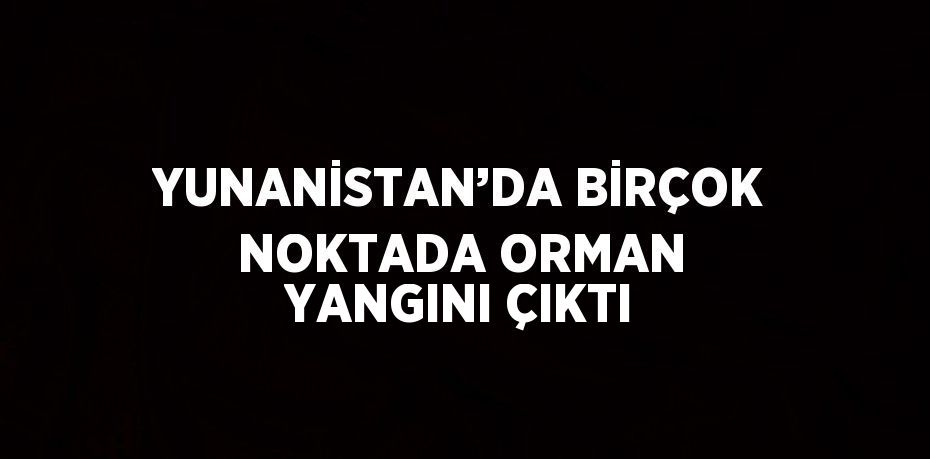 YUNANİSTAN’DA BİRÇOK NOKTADA ORMAN YANGINI ÇIKTI