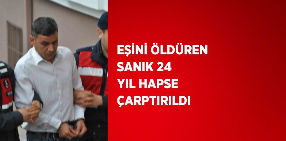 EŞİNİ ÖLDÜREN SANIK 24 YIL HAPSE ÇARPTIRILDI