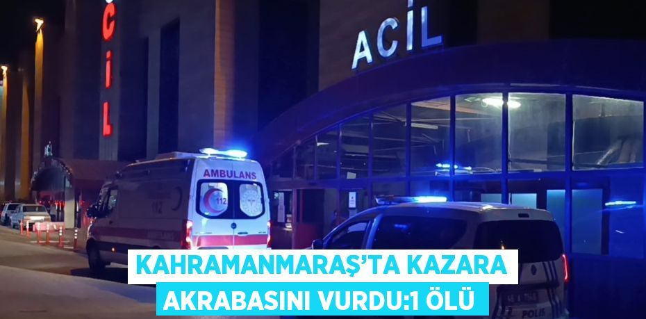 KAHRAMANMARAŞ’TA KAZARA AKRABASINI VURDU:1 ÖLÜ