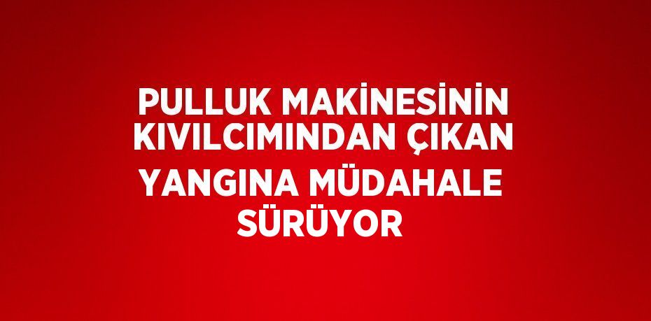 PULLUK MAKİNESİNİN KIVILCIMINDAN ÇIKAN YANGINA MÜDAHALE SÜRÜYOR