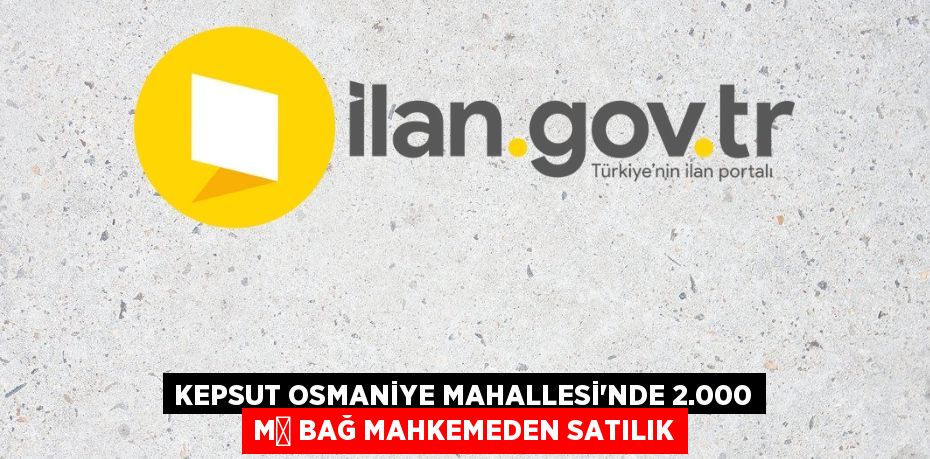 Kepsut Osmaniye Mahallesi'nde 2.000 m² bağ mahkemeden satılık