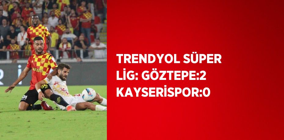 TRENDYOL SÜPER LİG: GÖZTEPE:2 KAYSERİSPOR:0