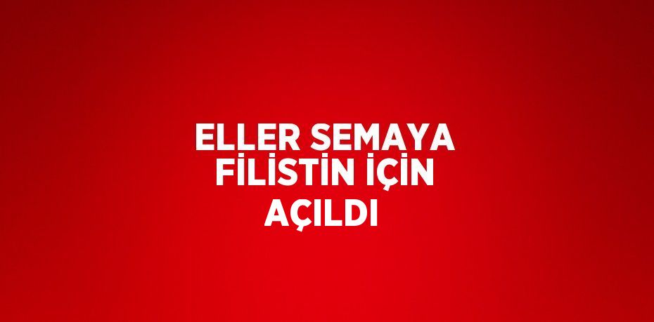 ELLER SEMAYA FİLİSTİN İÇİN AÇILDI
