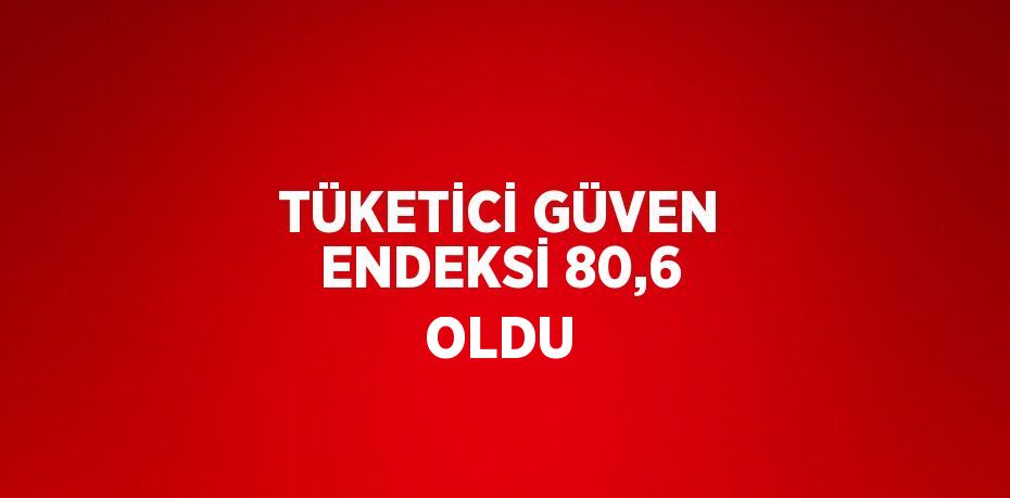 TÜKETİCİ GÜVEN ENDEKSİ 80,6 OLDU