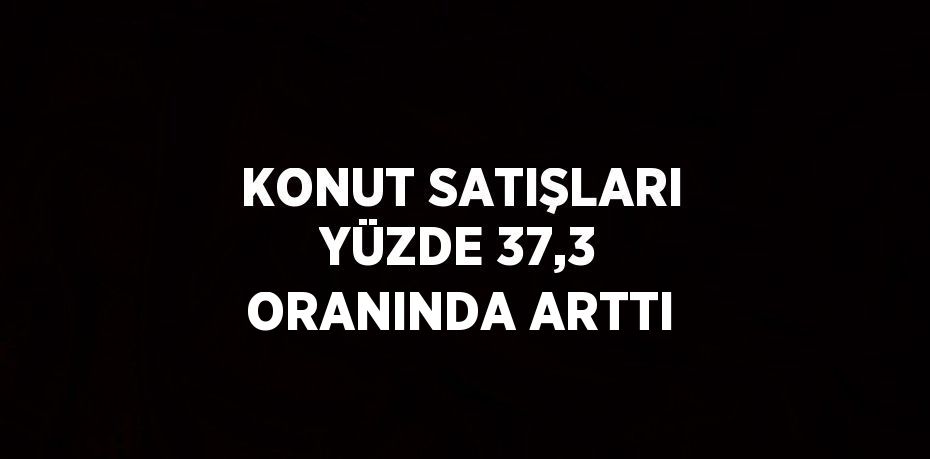 KONUT SATIŞLARI YÜZDE 37,3 ORANINDA ARTTI