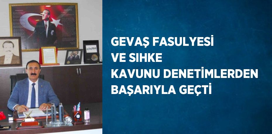 GEVAŞ FASULYESİ VE SIHKE KAVUNU DENETİMLERDEN BAŞARIYLA GEÇTİ