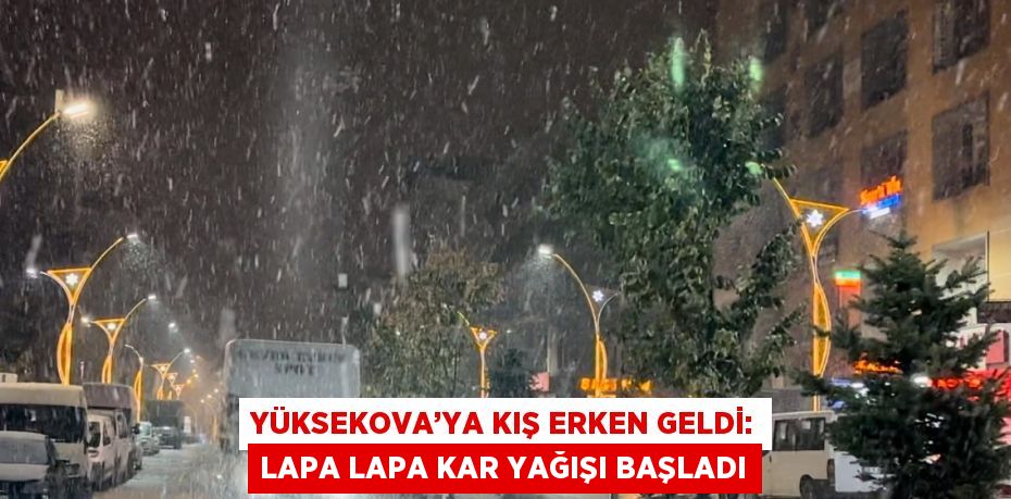 YÜKSEKOVA’YA KIŞ ERKEN GELDİ: LAPA LAPA KAR YAĞIŞI BAŞLADI