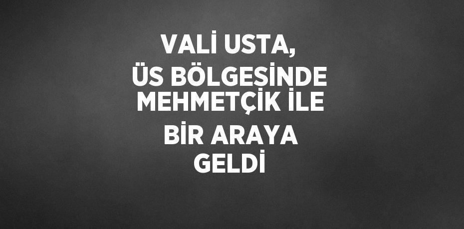 VALİ USTA, ÜS BÖLGESİNDE MEHMETÇİK İLE BİR ARAYA GELDİ