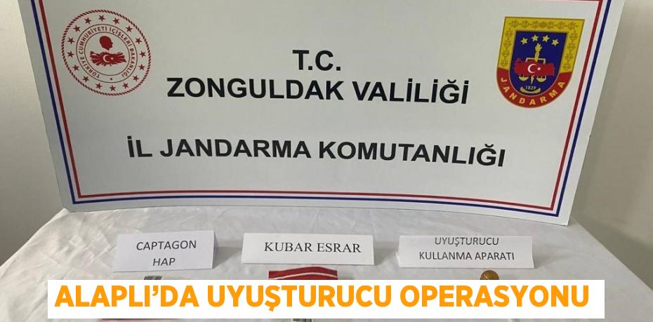 ALAPLI’DA UYUŞTURUCU OPERASYONU