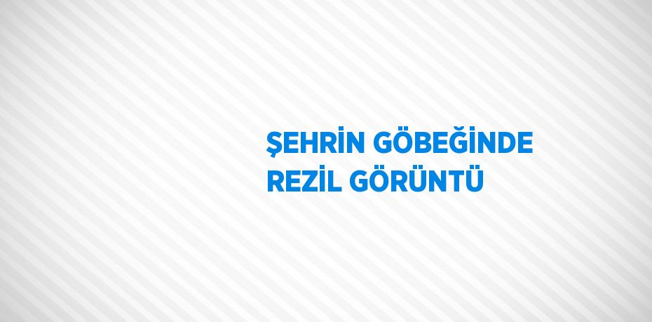 ŞEHRİN GÖBEĞİNDE REZİL GÖRÜNTÜ