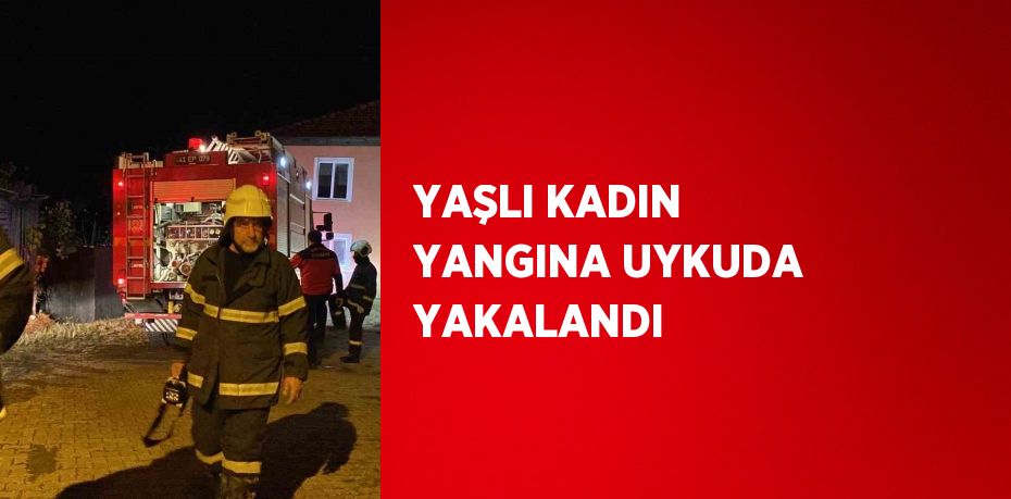 YAŞLI KADIN YANGINA UYKUDA YAKALANDI