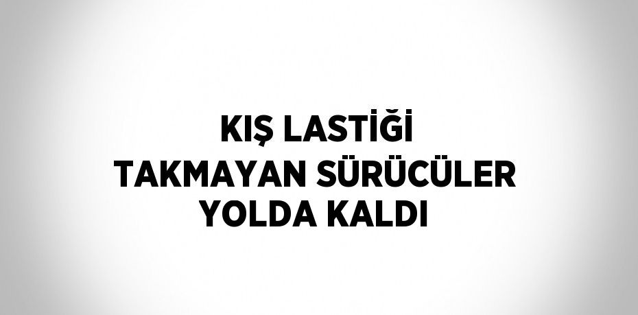 KIŞ LASTİĞİ TAKMAYAN SÜRÜCÜLER YOLDA KALDI