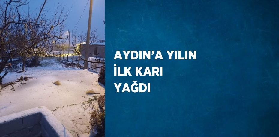 AYDIN’A YILIN İLK KARI YAĞDI