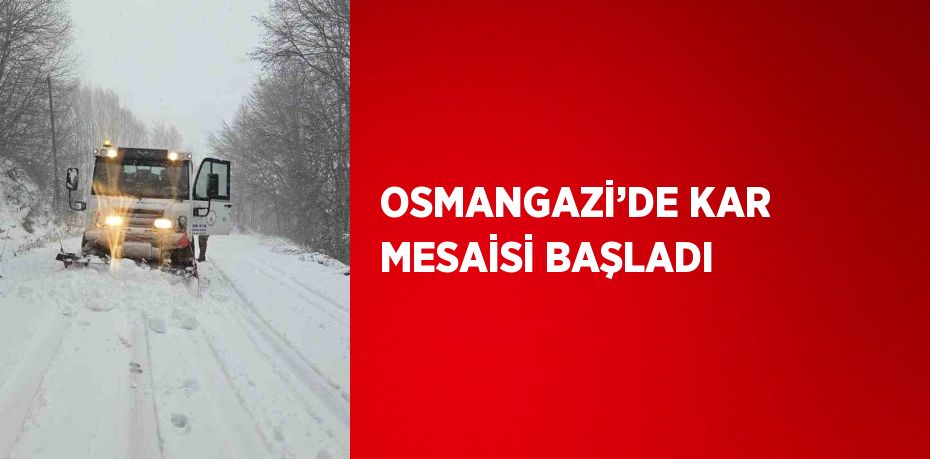 OSMANGAZİ’DE KAR MESAİSİ BAŞLADI