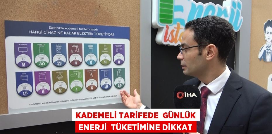 KADEMELİ TARİFEDE  GÜNLÜK ENERJİ  TÜKETİMİNE DİKKAT