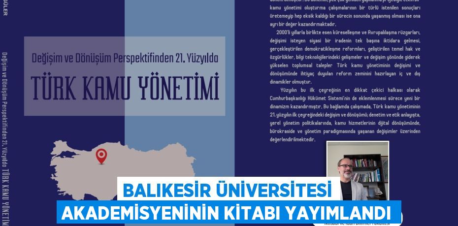 Balıkesir Üniversitesi Akademisyeninin Kitabı Yayımlandı